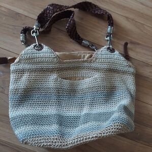 The Sak chrochet purse leather straps